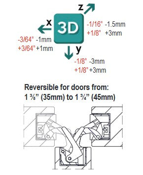 Cal-Royal CR3D51 Invisible Hinge