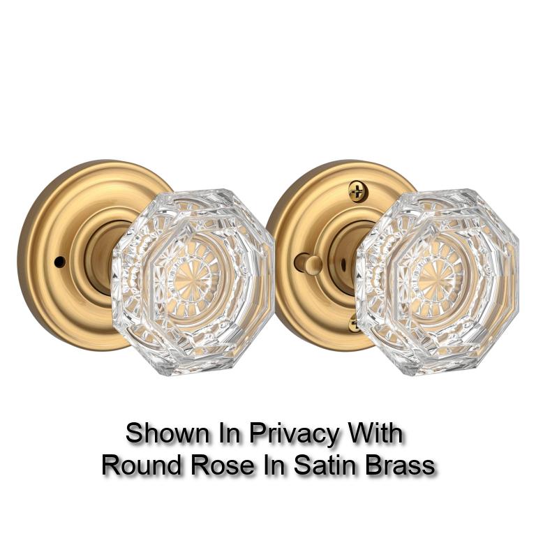 Baldwin - Reserve Collection - Knobs & Levers - Crystal Knob Set w/ Rose