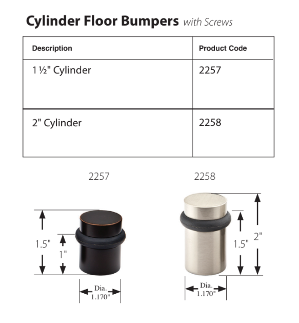 Emtek - Cylinder Floor Bumper Door Stop