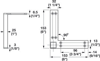 Hafele Furniture Foot Steel (Each)