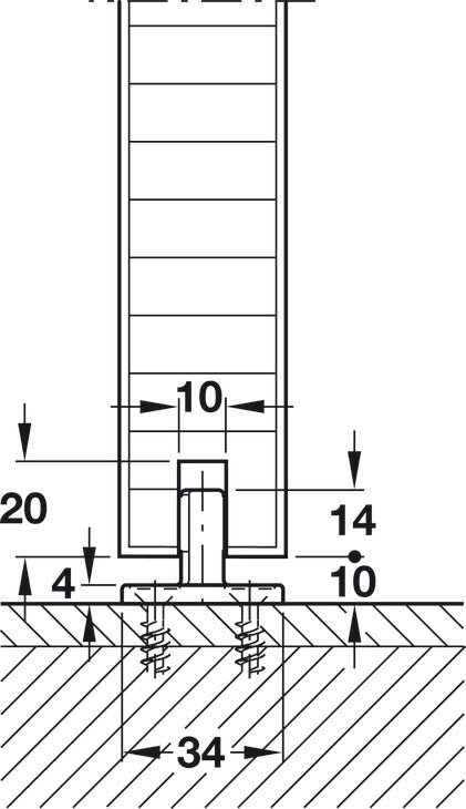 Hafele HAWA Junior 40/Z Sliding Door Hardware Set (Track NOT Included)