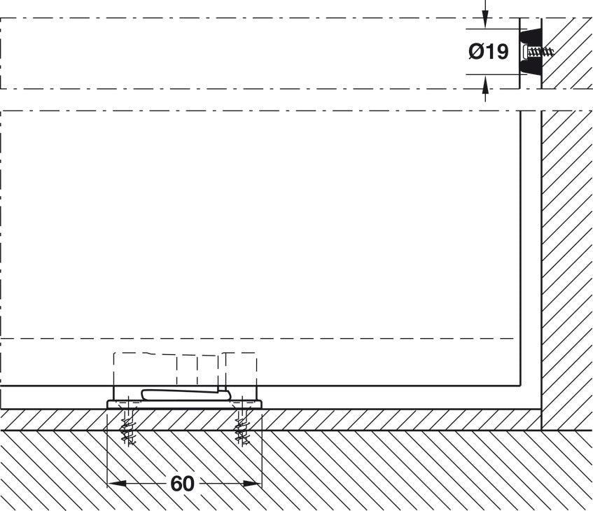 Hafele HAWA Junior 40/Z Sliding Door Hardware Set (Track NOT Included)