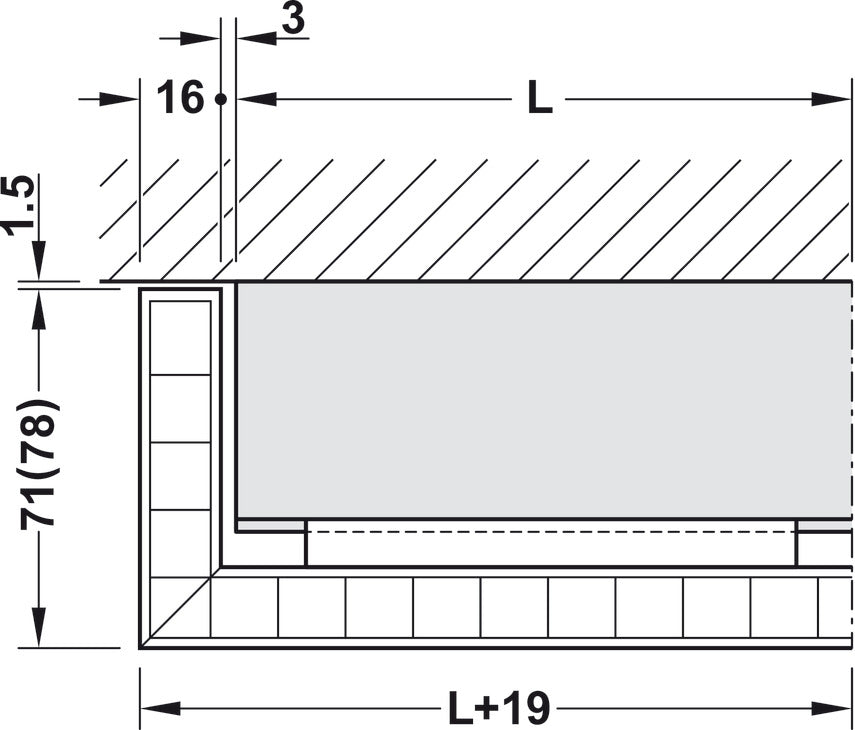 Hafele HAWA Junior 80/Z Sliding Door Hardware Set (Track NOT Included)