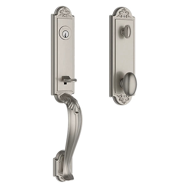 Baldwin - Reserve Collection - Tubular Entry Handlesets - Elizabeth 3/4 Escutcheon Emergency Egress Handleset w/ Ellipse Knob & Elizabeth Rose