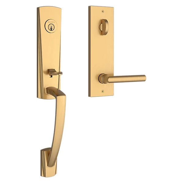 Baldwin - Reserve Collection - Tubular Entry Handlesets - Miami 3/4 Escutcheon Emergency Egress Handleset w/ Tube Lever & Contemporary Square Rose