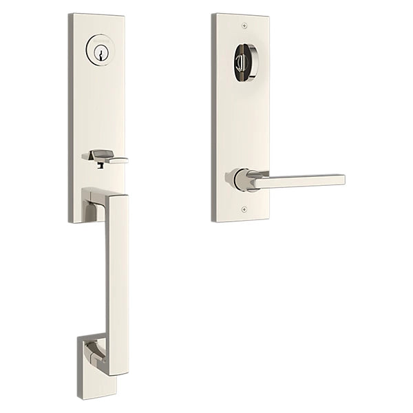 Baldwin - Reserve Collection - Tubular Entry Handlesets - Seattle 3/4 Escutcheon Emergency Egress Handleset w/ Square Lever & Contemporary Square Rose