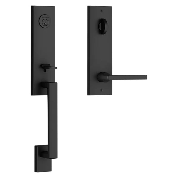 Baldwin - Reserve Collection - Tubular Entry Handlesets - Seattle 3/4 Escutcheon Emergency Egress Handleset w/ Square Lever & Contemporary Square Rose