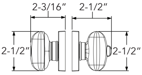 Baldwin - Reserve Collection - Keyed Knobs - Ellipse Door Knob (Entry)