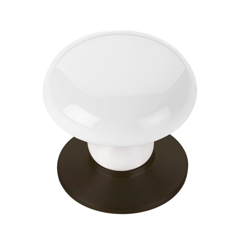 Emtek - Porcelain Collection - Ice White Porcelain Cabinet Knob