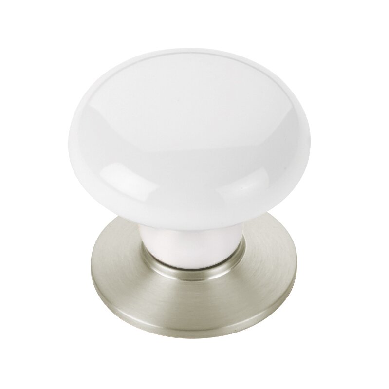 Emtek - Porcelain Collection - Ice White Porcelain Cabinet Knob