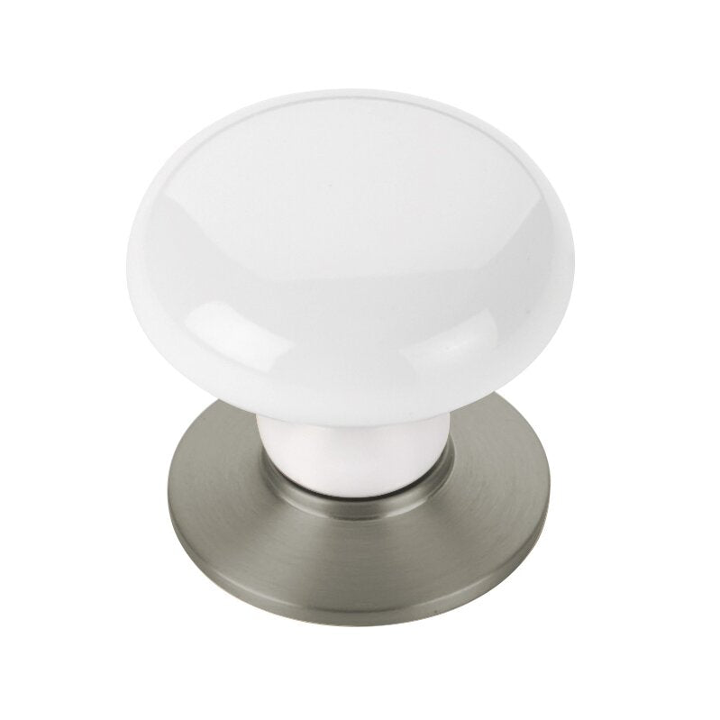 Emtek - Porcelain Collection - Ice White Porcelain Cabinet Knob