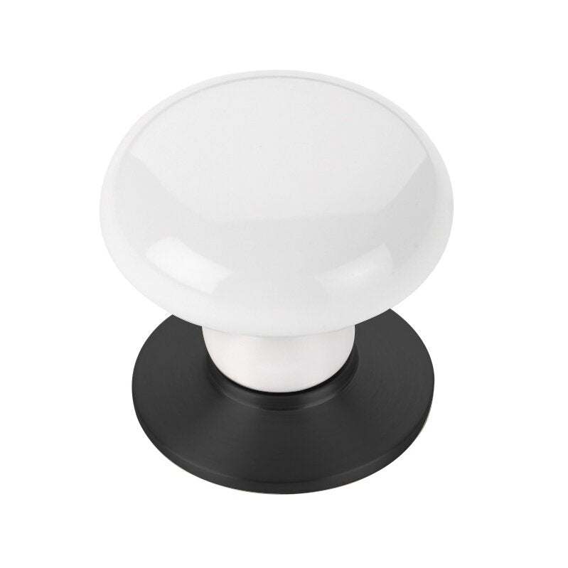 Emtek - Porcelain Collection - Ice White Porcelain Cabinet Knob