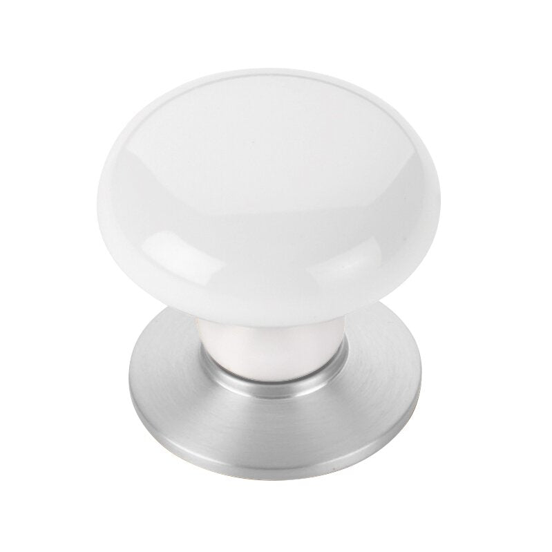 Emtek - Porcelain Collection - Ice White Porcelain Cabinet Knob