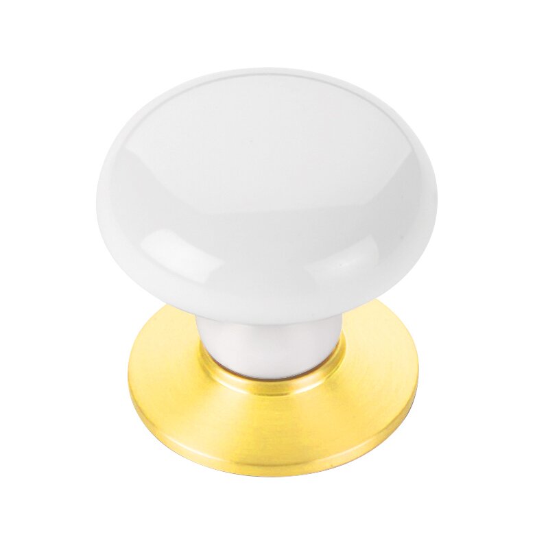 Emtek - Porcelain Collection - Ice White Porcelain Cabinet Knob