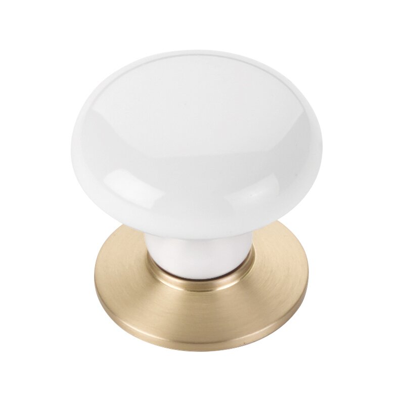 Emtek - Porcelain Collection - Ice White Porcelain Cabinet Knob