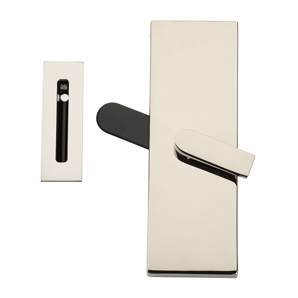 Emtek - Barn Door Hardware - Modern Rectangular Barn Door Privacy Lock With Strike