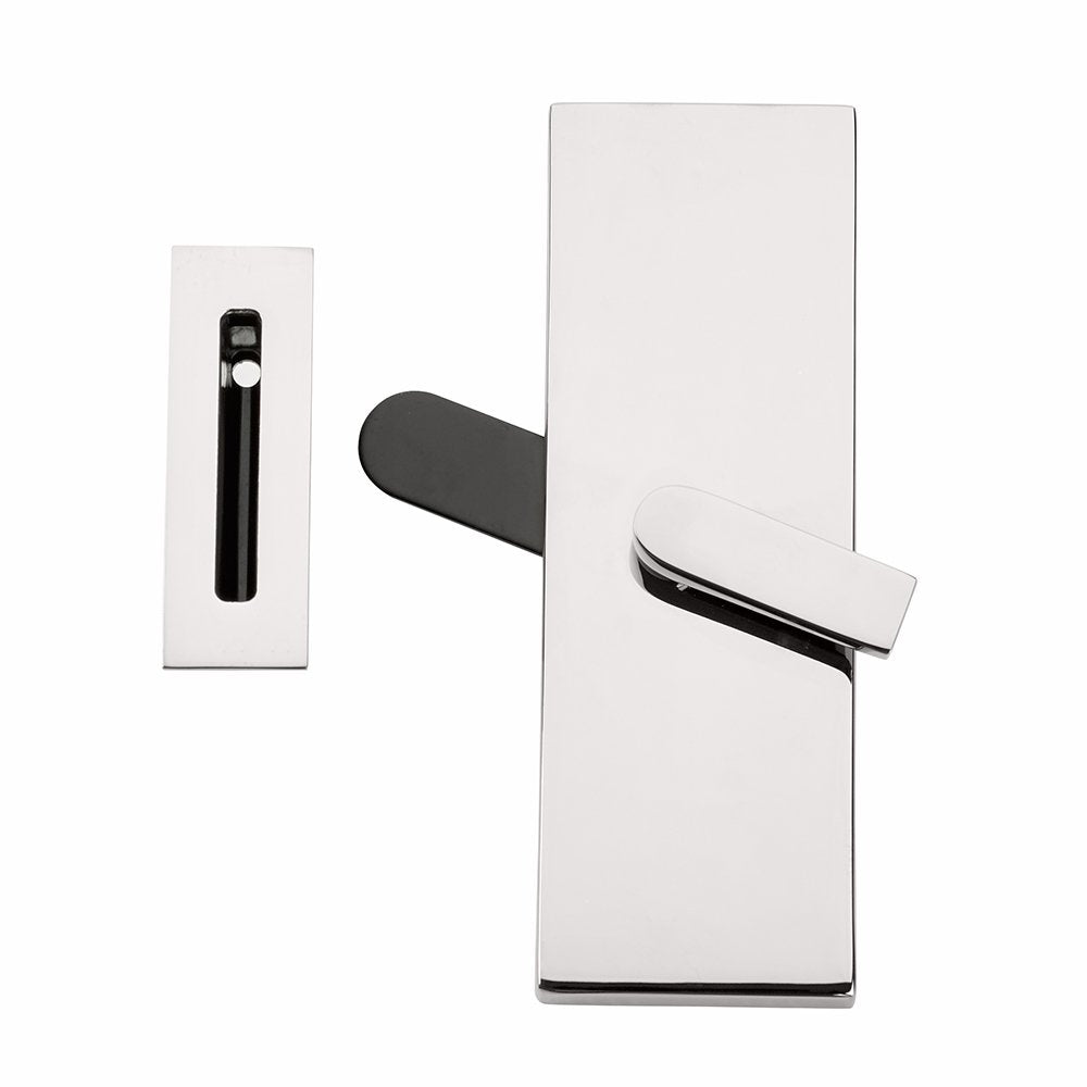 Emtek - Barn Door Hardware - Modern Rectangular Barn Door Privacy Lock With Strike