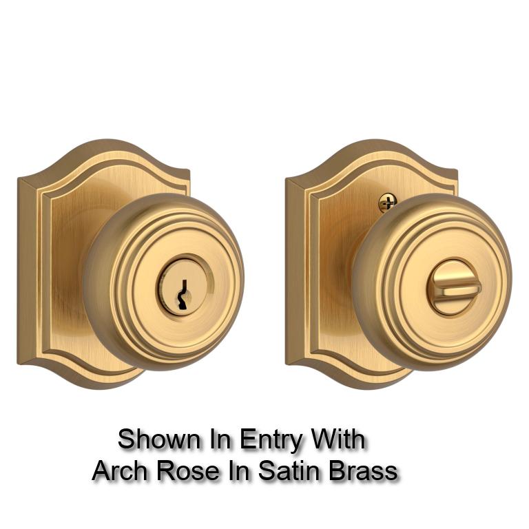 Baldwin - Reserve Collection - Knobs & Levers - Traditional (TRA) Knob Set w/ Rose