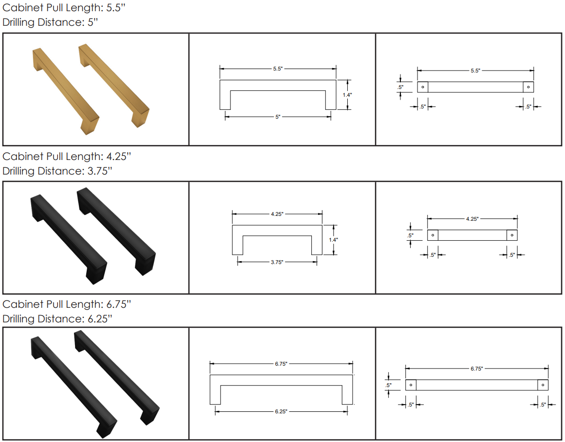 Mega Handles - Cabinet Hardware - Fargo Cabinet Pulls
