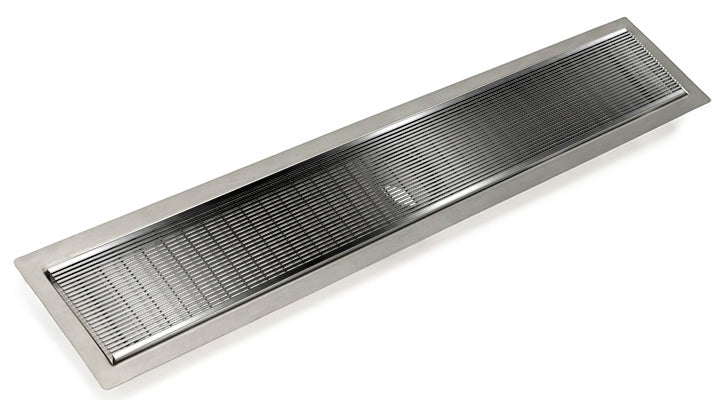 Infinity Drain - Fixed Flange Stainless Channel - FFAS 100 Wedge Wire Linear Drain