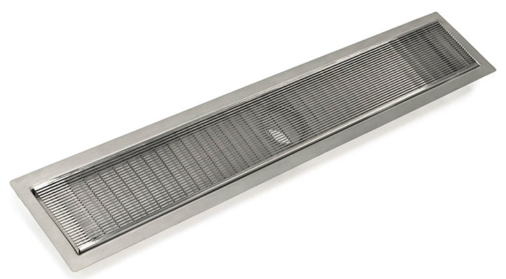 Infinity Drain - Fixed Flange Stainless Channel - FFAS 100 Wedge Wire Linear Drain