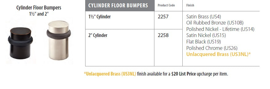 Emtek - Cylinder Floor Bumper Door Stop