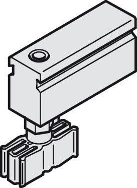 Hafele HAWA Lower Guide w/ Slider & Suspension Block (Rattle Free)