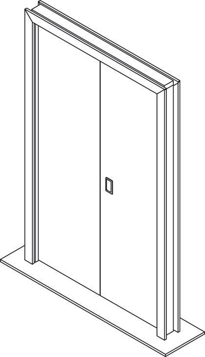 Hafele Slido Classic Bifold 30 Kit For 4 Panels, 2 Panels Bi-Folding Right And Left (Includes 48" Track)