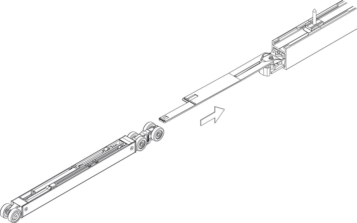 Hafele Hawa Upper Track (Pre-Drilled) for Symmetric/Telescopic/Junior