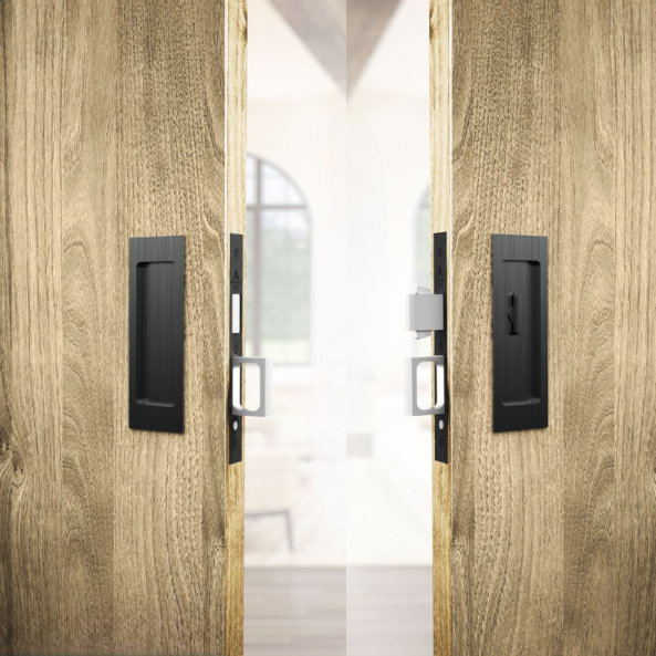 Accurate - Pocket Door Sets - Invisi-Mount Fastener Double Door (Keyed Privacy)