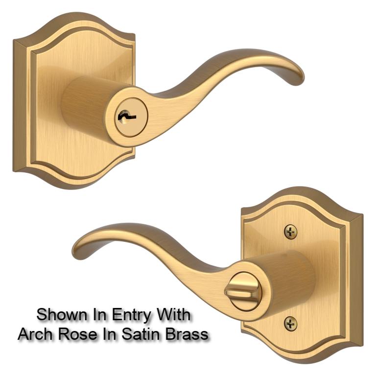 Baldwin - Reserve Collection - Knobs & Levers - Curve Lever Set w/ Rose