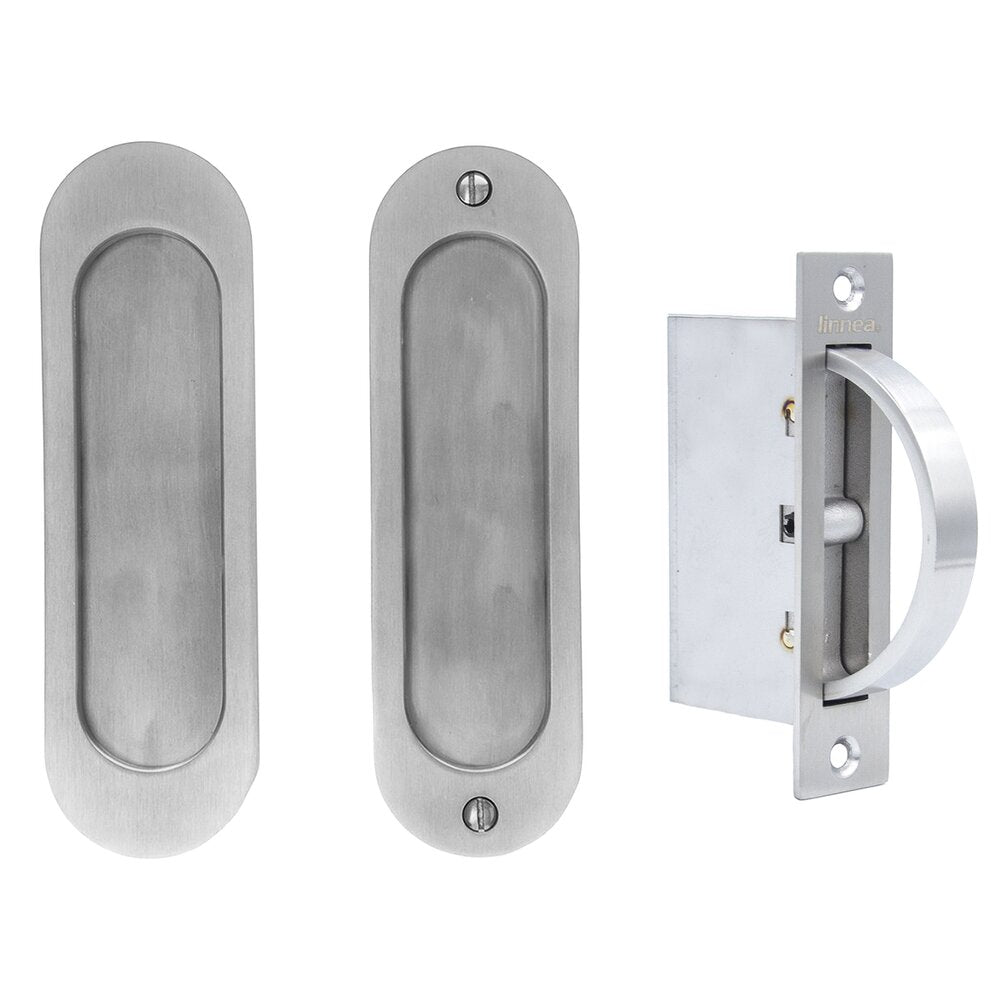 Linnea - Pocket Door - PL160R-00-FD Passage Pocket Door Lock with Edge Pull