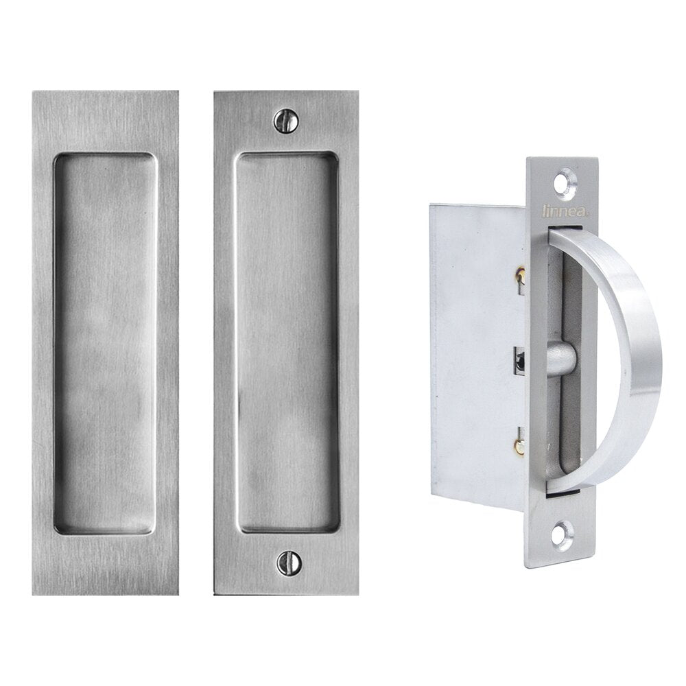 Linnea - Pocket Door - PL160S-00-FD Passage Pocket Door Lock with Edge Pull