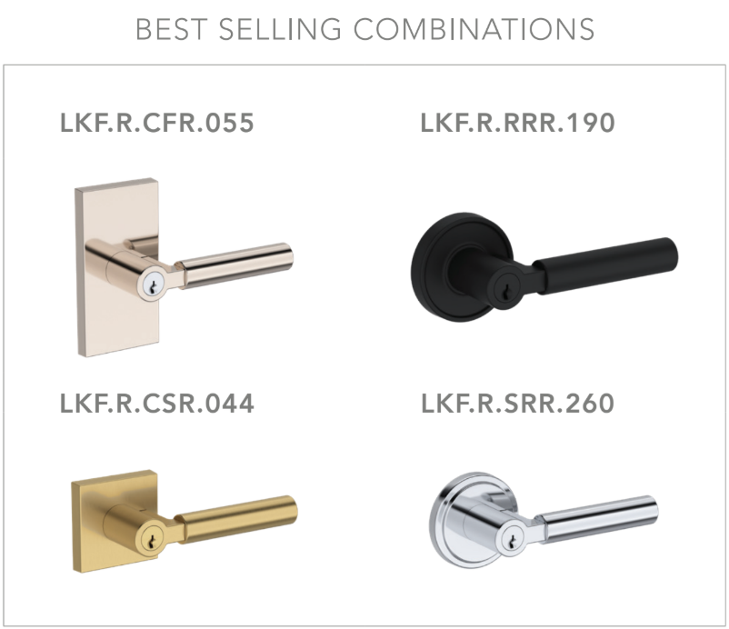 Baldwin - Reserve Collection - Keyed Levers - Lake Forest Door Lever (Entry)