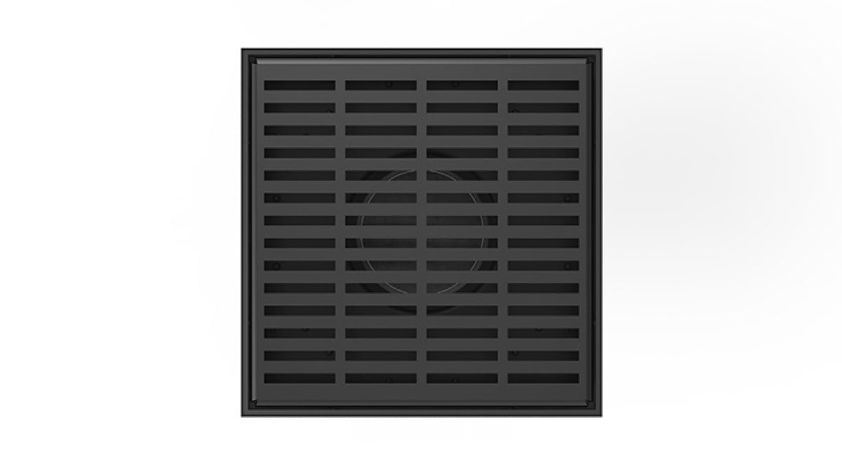 Infinity Drain - 5" x 5" Square Center Drain - LND 5 Slotted Pro Series Drain (Complete Kit)