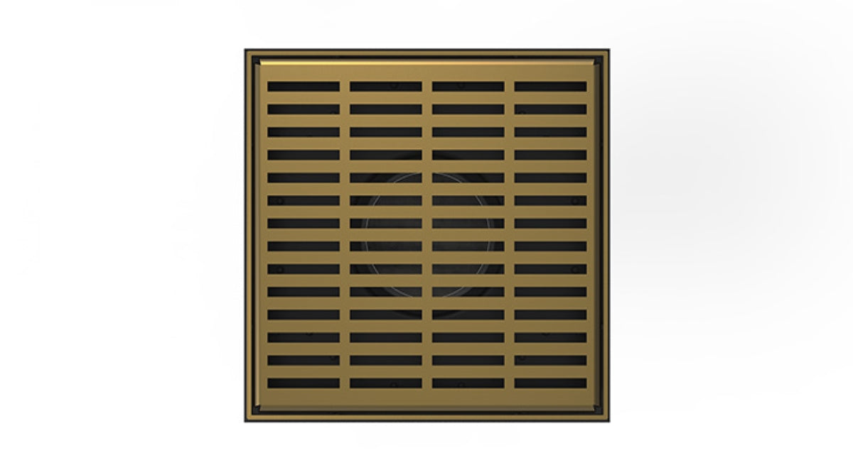Infinity Drain - 5" x 5" Square Center Drain - LND 5 Slotted Pro Series Drain (Complete Kit)