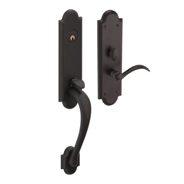 Baldwin - Estate Collection - Mortise Entry Handlesets - Boulder 3/4 Escutcheon M512 Mortise Handleset w/ Lever (Trim ONLY)