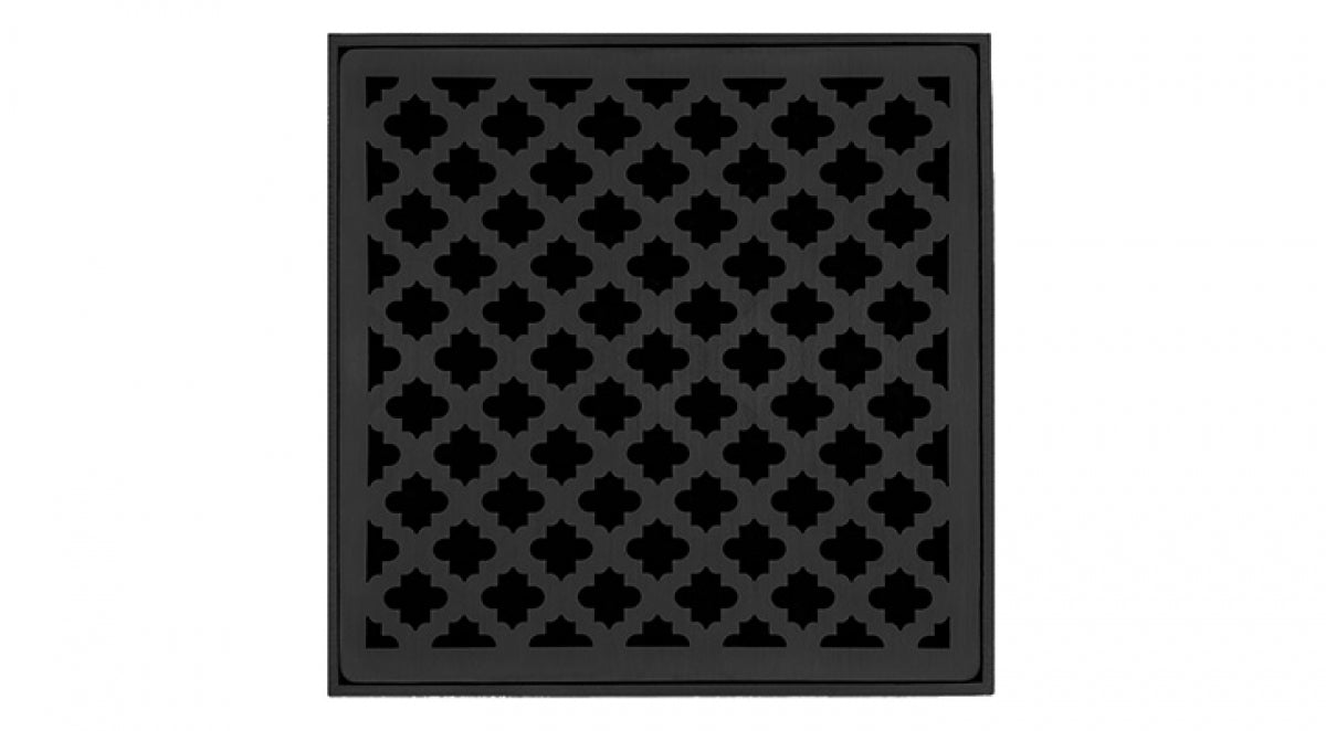 Infinity Drain - 5" x 5" Square Center Drain - MD 5 High Flow Moor Series Drain (Complete Kit)