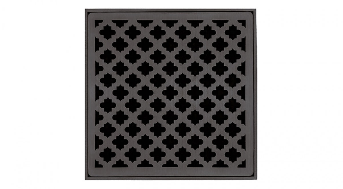 Infinity Drain - 5" x 5" Square Center Drain - MD 5 High Flow Moor Series Drain (Complete Kit)