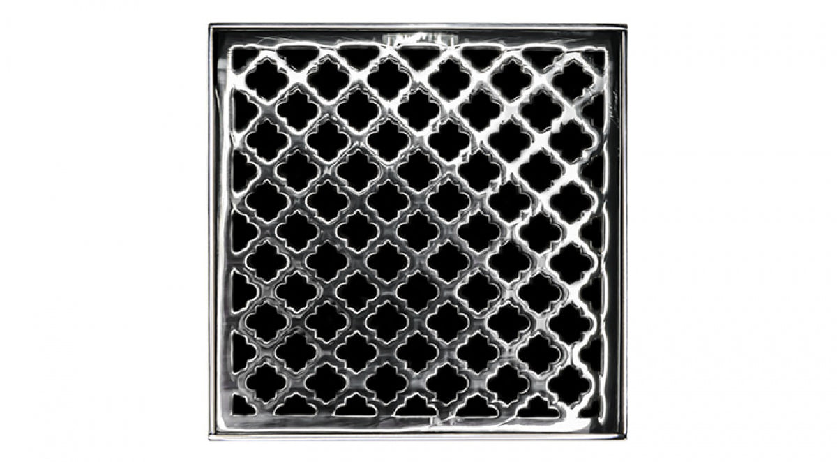 Infinity Drain - 5" x 5" Square Center Drain - MD 5 High Flow Moor Series Drain (Complete Kit)