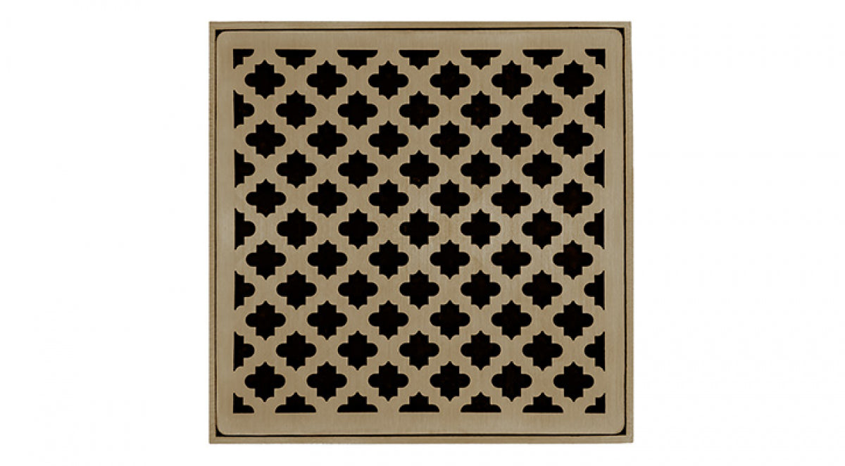 Infinity Drain - 5" x 5" Square Center Drain - MD 5 High Flow Moor Series Drain (Complete Kit)