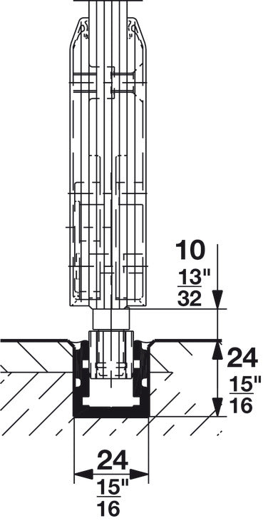 Hafele HAWA Junior 160/GP Sliding Door Hardware Set (Track NOT Included)