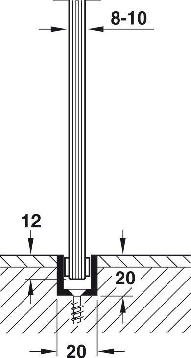 Hafele HAWA Junior 160/GP Sliding Door Hardware Set (Track NOT Included)