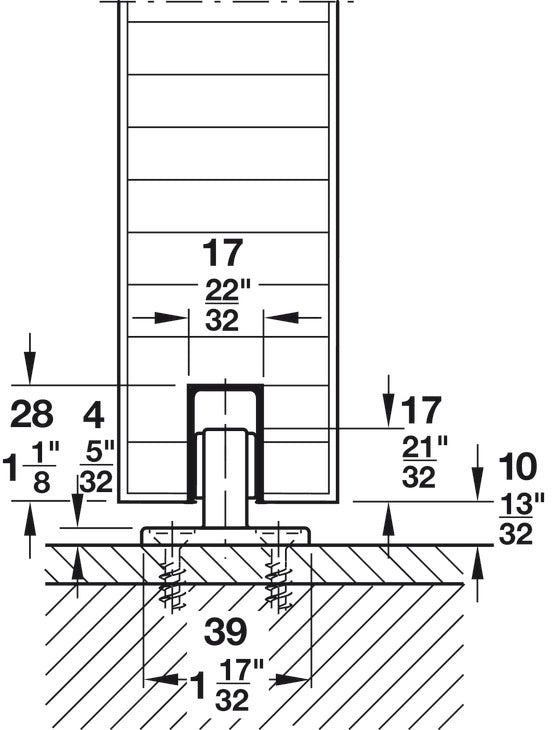 Hafele HAWA Junior 160/A Sliding Door Hardware Set (Track NOT Included)