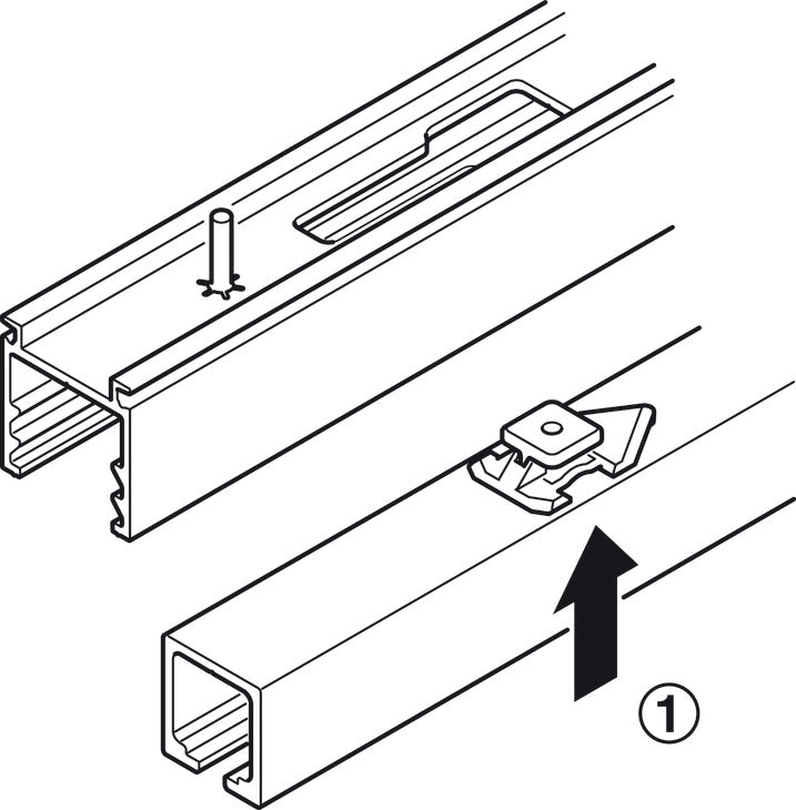 Hafele HAWA Junior 40/B Sliding Door Hardware Set (Track NOT Included)