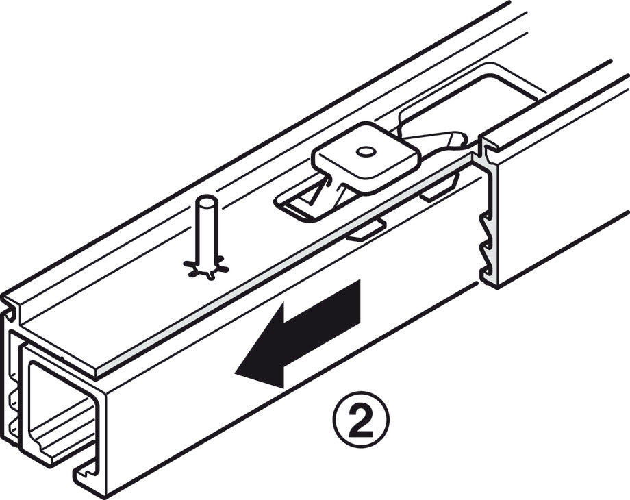 Hafele HAWA Junior 40/B Sliding Door Hardware Set (Track NOT Included)