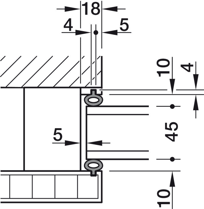 Hafele HAWA Junior 100/B (Acoustics) Sliding Door Hardware Set (Track NOT Included)