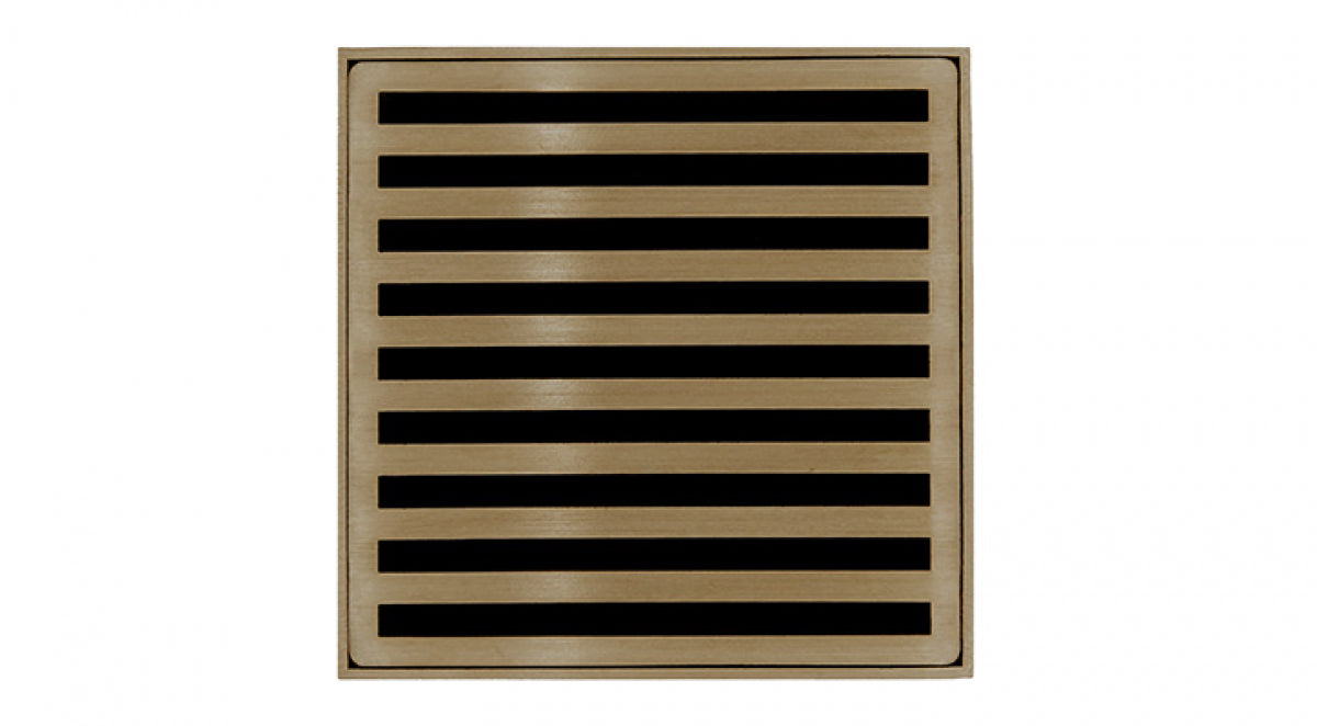 Infinity Drain - 4" x 4" Square Center Drain - ND 4 Lines Series Drain (Complete Kit)