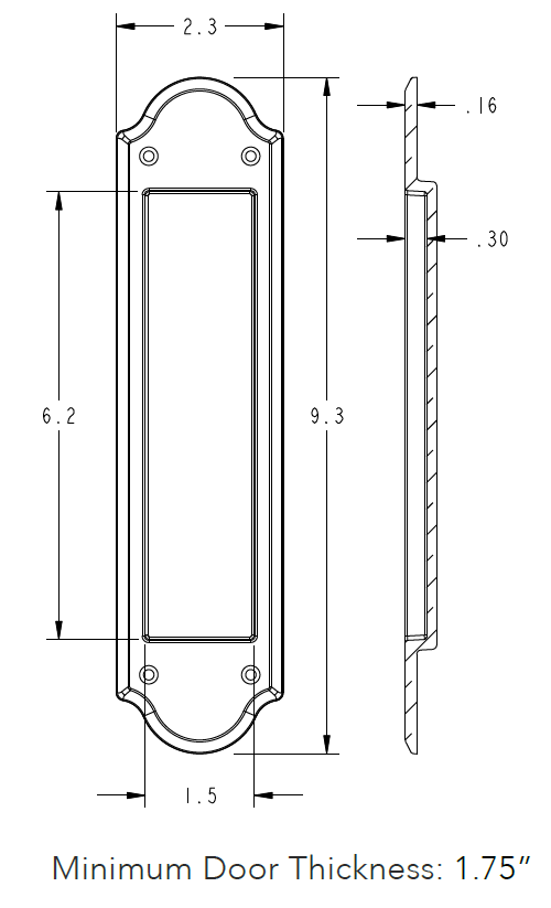 Baldwin - Pocket Door Locks - Boulder - Entry Pocket Door Set