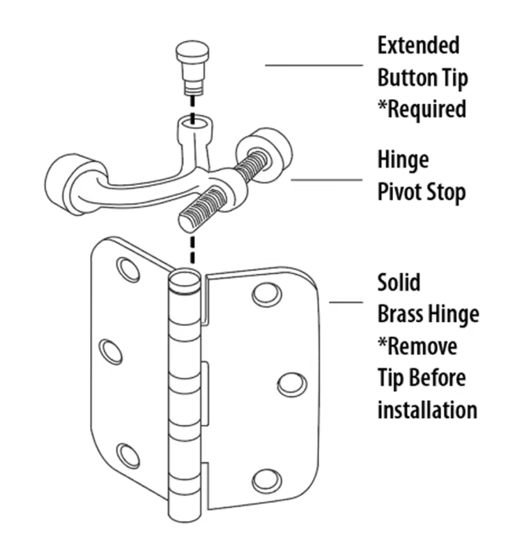 Emtek - Decorative Hinge Tips - Hinge Pivot Stop